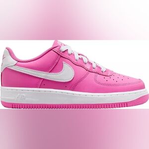 NIKE Air Force 1 Sneakers Playful Hot Pink White SIZE 5Y Big Kids Brand New